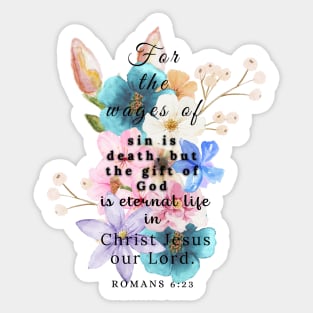 Romans 6:23, Famous Bible Verses. Sticker